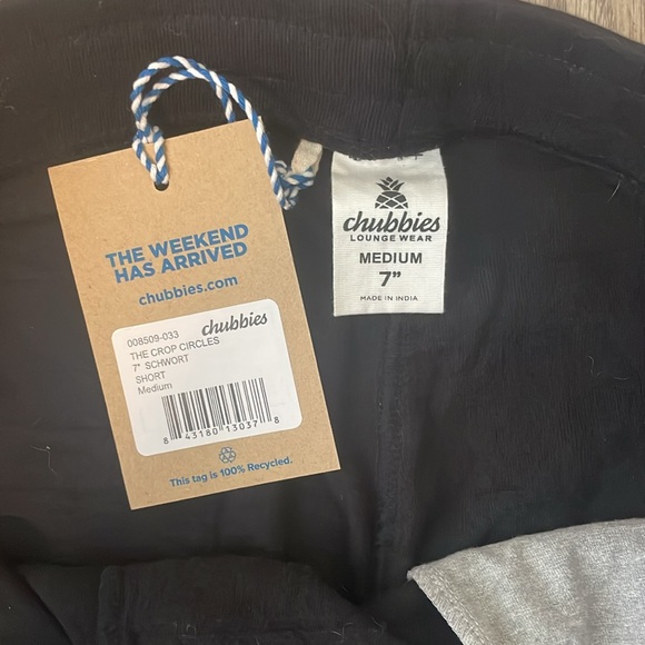 Chubbies Shorts | “The Crop Circles” | 7” velour shorts. - Picture 4 of 5